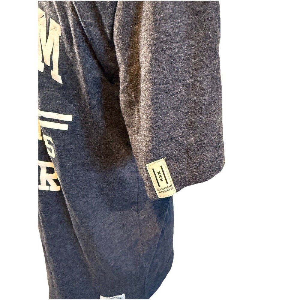 Amsterdam Industry Shirt Mens Medium Navy Amsterdam EST 1275 Graphic Tee T-Shirt - Picture 3 of 9